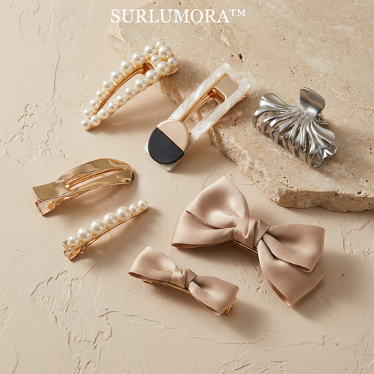 ✨Surlumora™ THE COEVAL COIFFURE COLLECTION "Style is in the details. A meticulously curated ensemble of hair adornments designed to bridge the gap between daily utility and evening opulence."