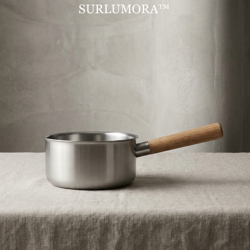 Surlumora THE ELEMENTAL SAUCEPAN-"Design is the silent ambassador of quality. A vessel that marries the cold precision of steel with the organic warmth of the forest."